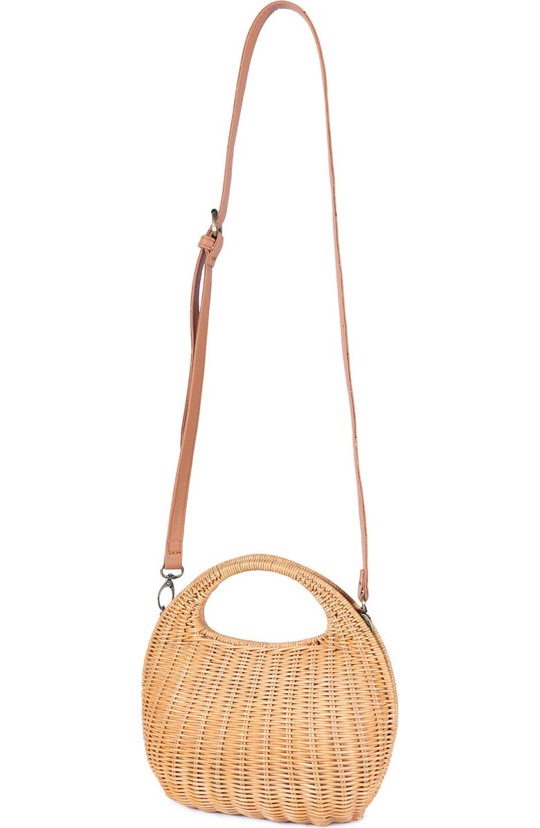 Jelavu Ayla Woven Rattan Top Handle Bag, Alternate, color,