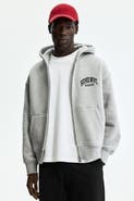 H&M Oversized Fit Printed Zip-through Hoodie