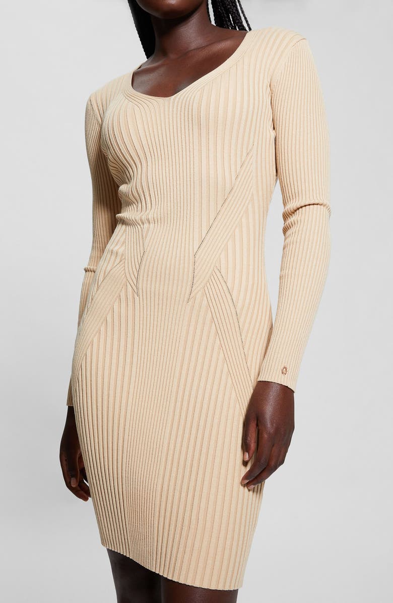 GUESS Isabella Long Sleeve Sweater Dress, Alternate, color,