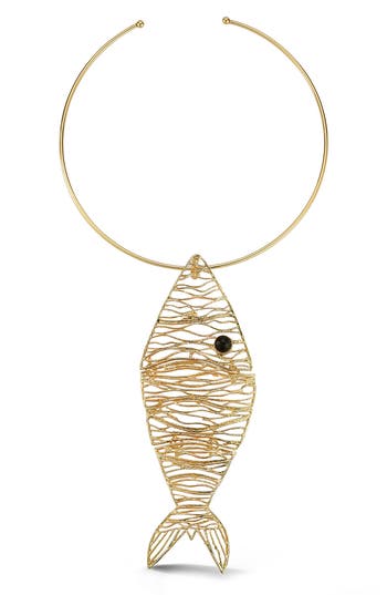 Sphera Milano Plated Fish Collar Necklace
