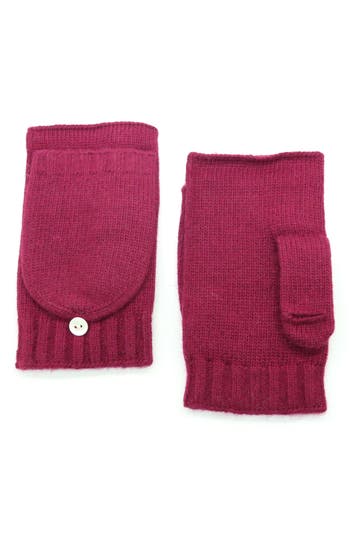 Portolano Flip Top Fingerless Gloves In Red