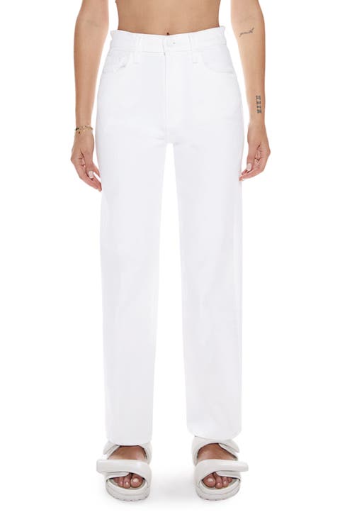 パンツ MOTHER Women Straight Pants 1157 753DE FOT WHITE Women's MOTHER Straight-Leg Pants | Nordstrom