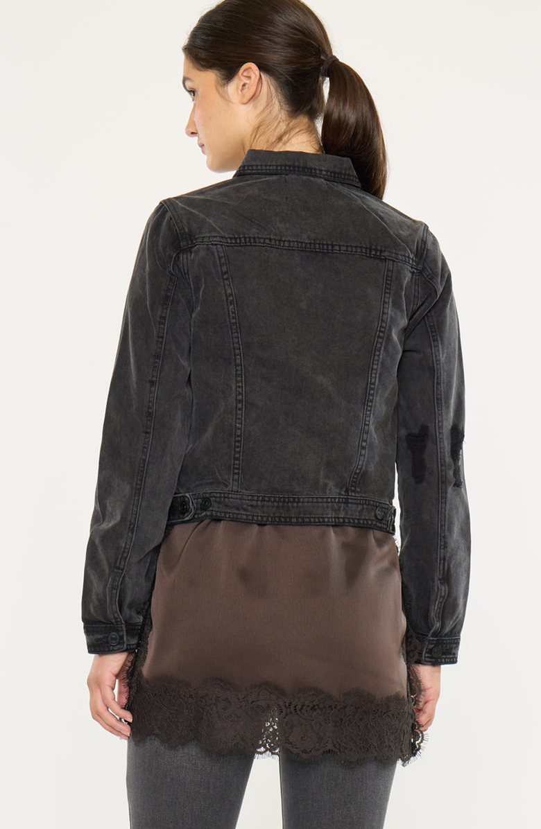 KanCan Henney Classic Trucker Jacket, Alternate, color, Dark Gray