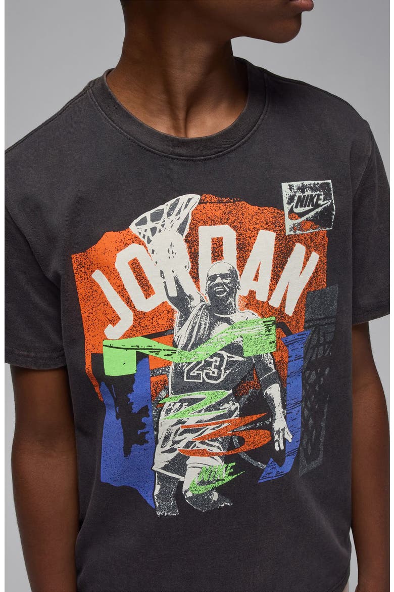 Kids' Throwback Slam T-Shirt, Alternate, color, BLACK