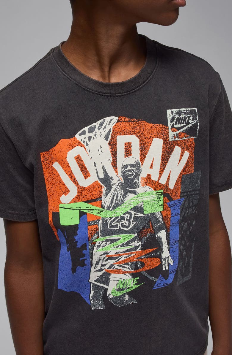 Jordan Kids' Throwback Slam T-Shirt, Alternate, color, 