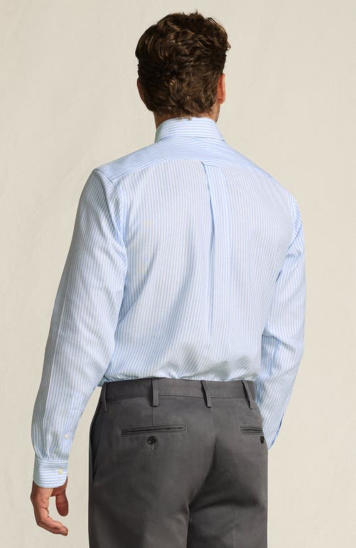 Lands' End Big And Tall Traditional Fit Pattern No Iron Supima Oxford Dress Shirt In Multi