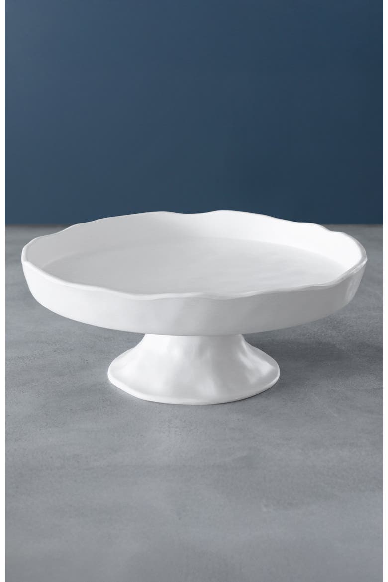 Vida Nube Round Pedestal Cake Plate, Alternate, color, White