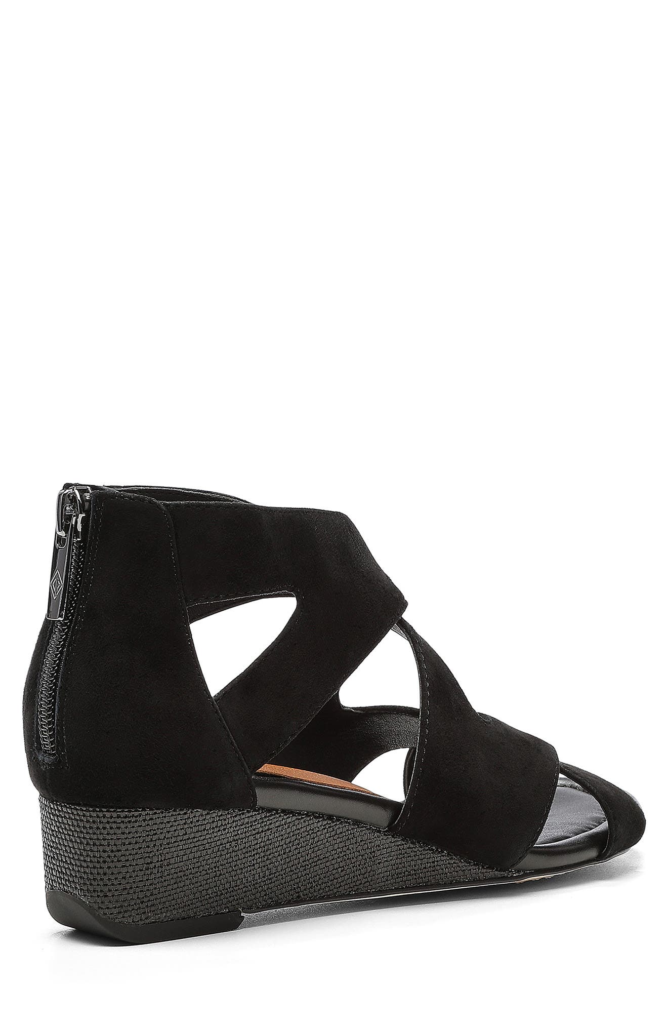 Velaks Wedge Sandal, Alternate, color, BLACK