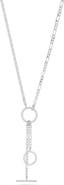 CHLOE AND MADISON Cubic Zirconia Mixed Link Y-Necklace