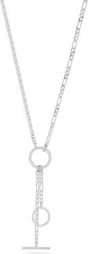 CHLOE AND MADISON Cubic Zirconia Mixed Link Y-Necklace