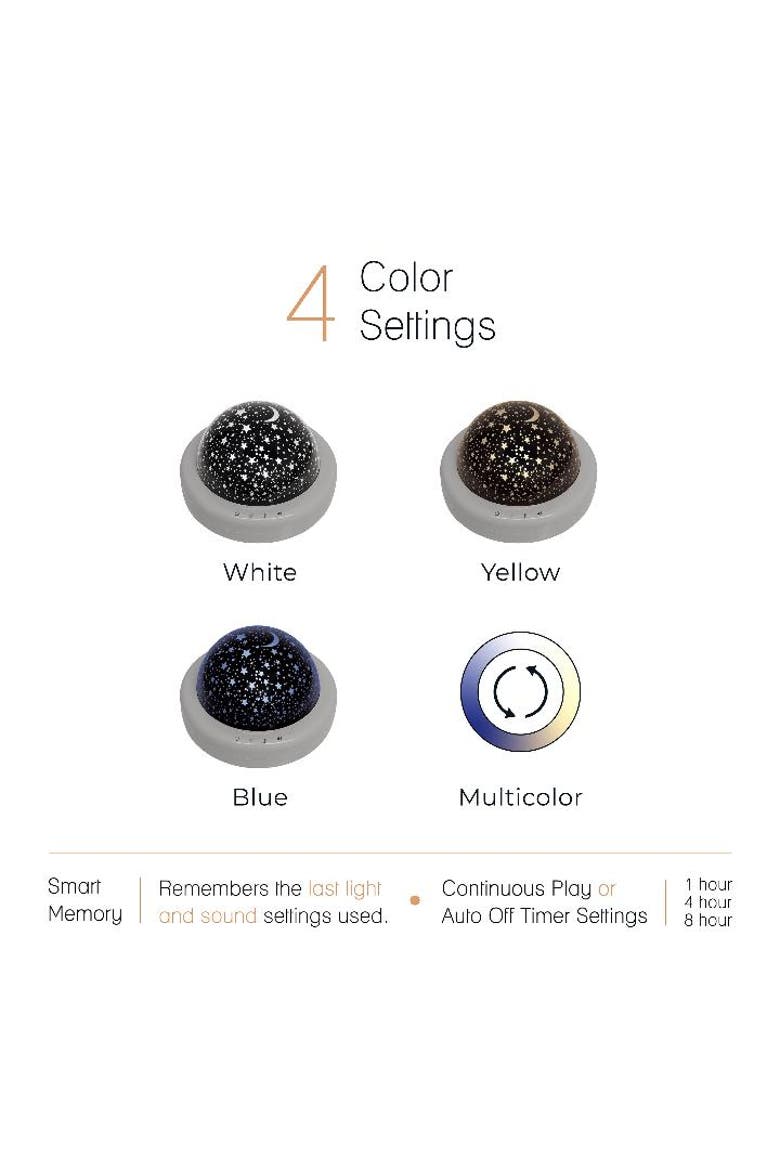 Starlight Projector and Sound Spa, Alternate, color, Gray