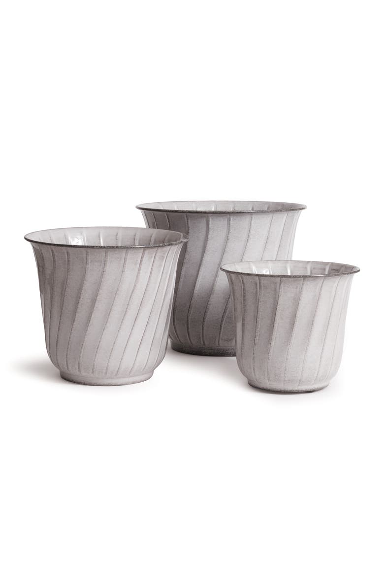 Leilani Pots Set of 3, Main, color, White