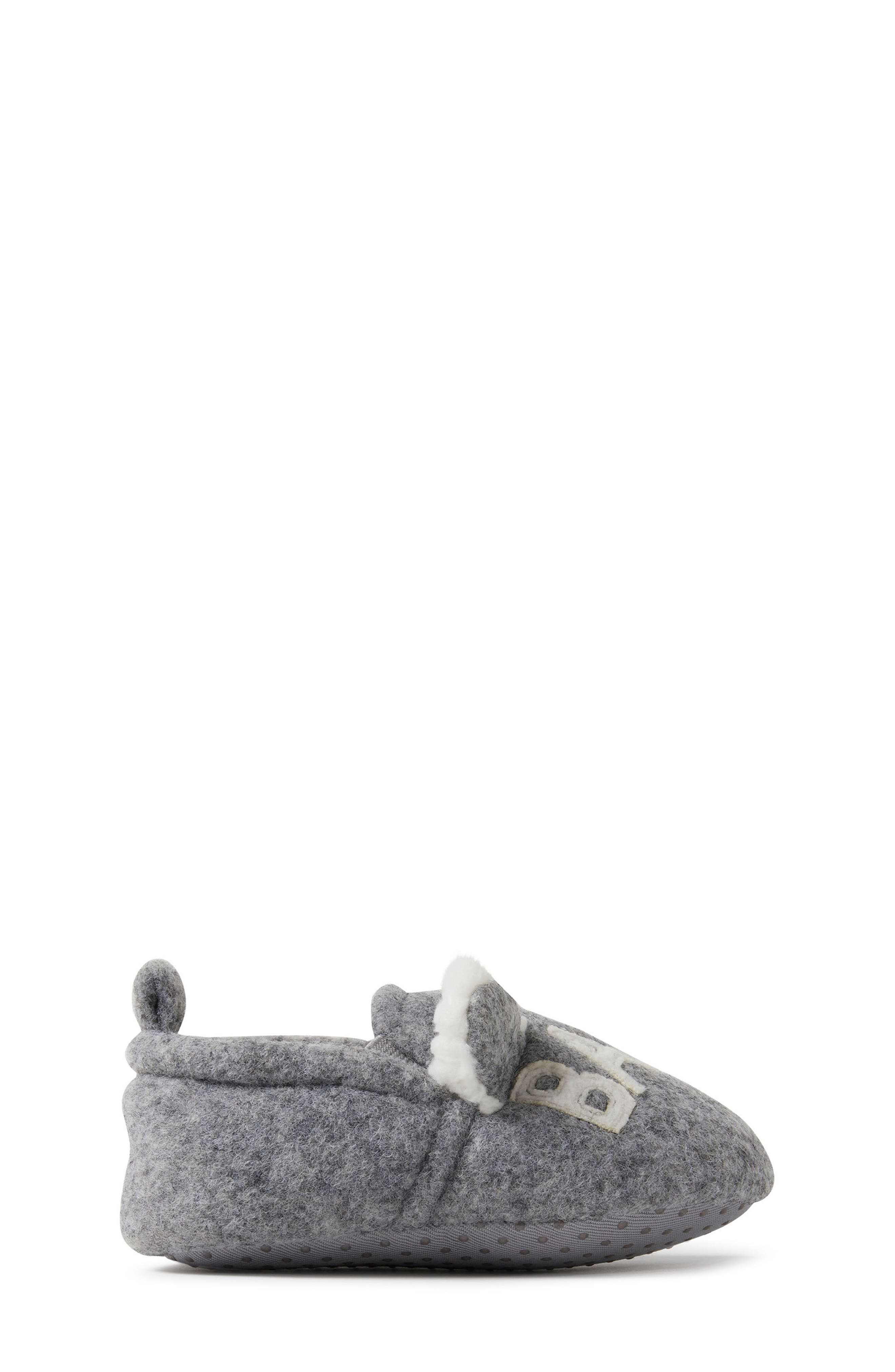 DEARFOAMS Baby Bear Plaid Faux Fur Slipper, Alternate, color, 