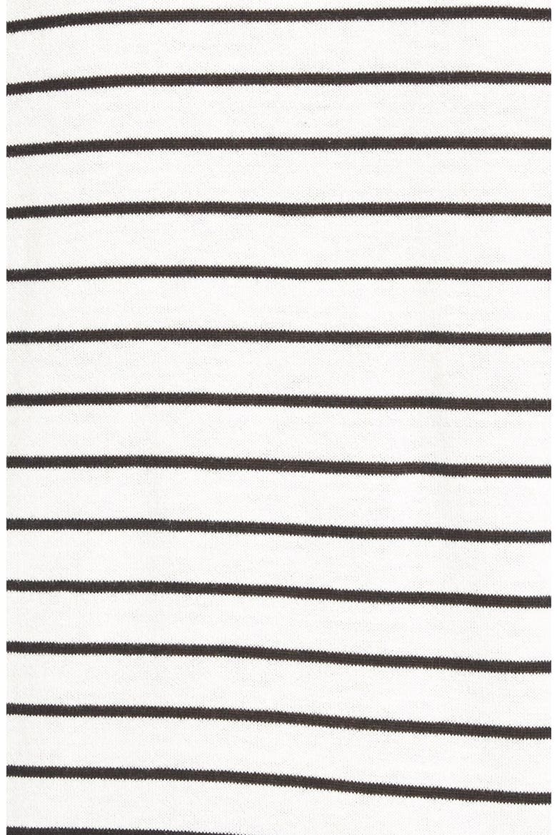 Stripe V-Neck Pullover, Alternate, color, IVORY EGRET TAWNY STRIPE