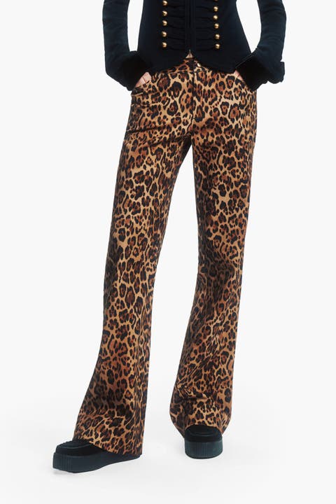 Leopard Denim Jeans