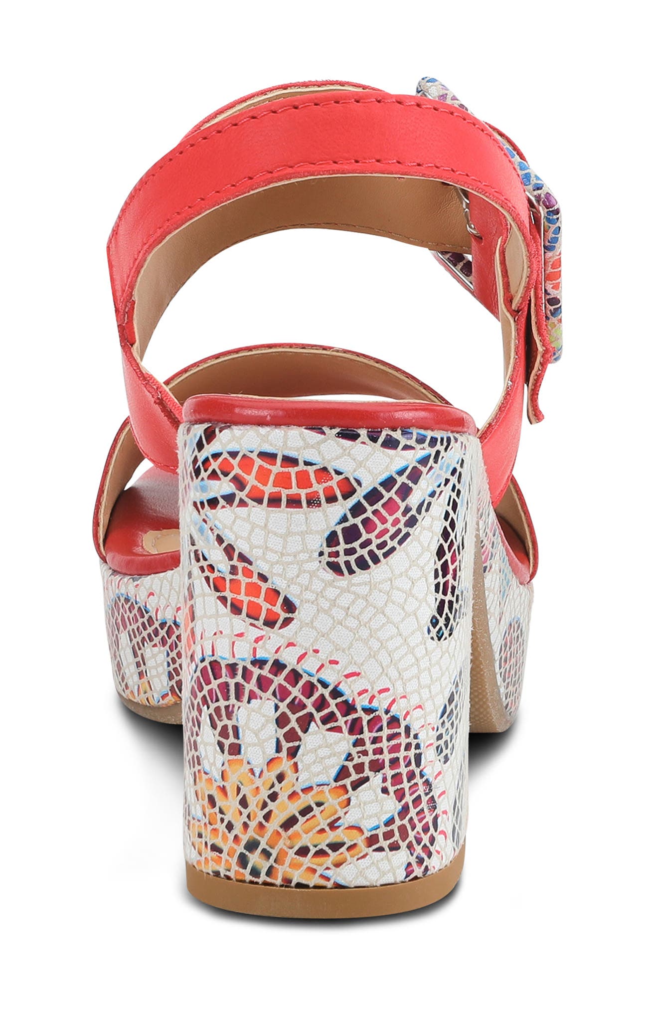 Spring Step Azucar Ankle Strap Sandal, Alternate, color, Red Multi