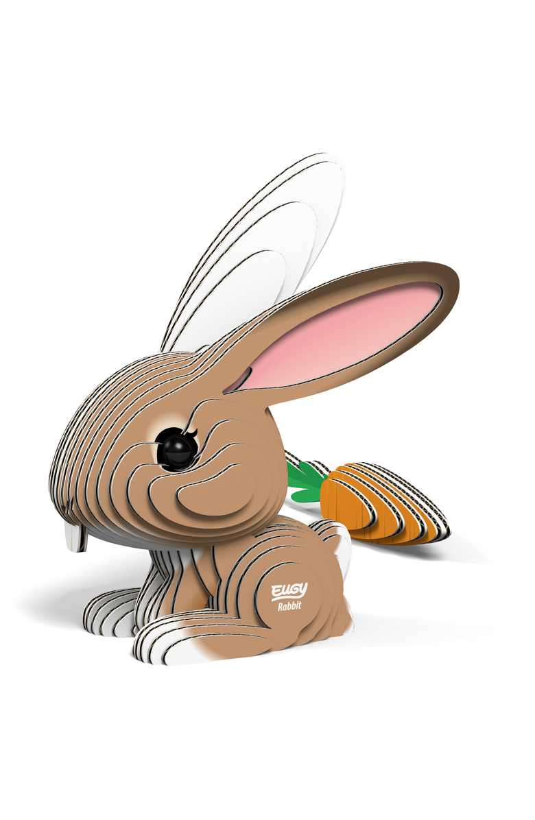 Eugy Puzzles Rabbit 3D Puzzle, Alternate, color, NO COLOR
