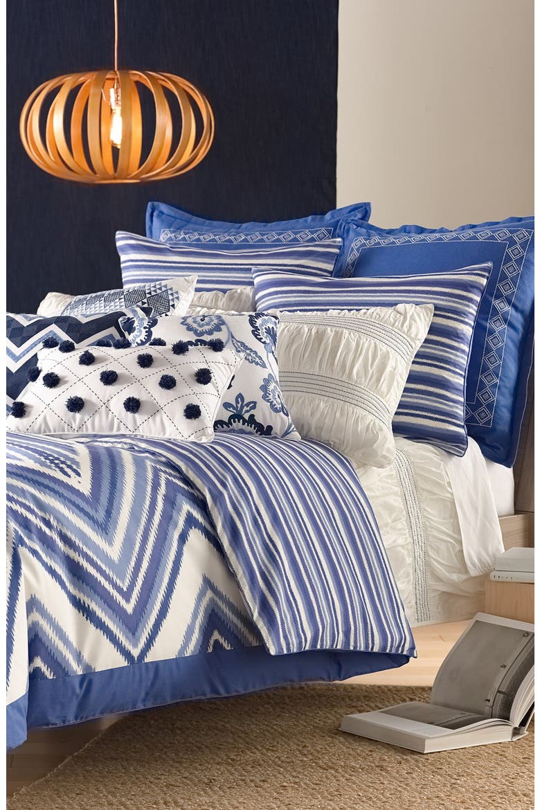 'Shay' Cotton Duvet Cover, Alternate, color, BLUE