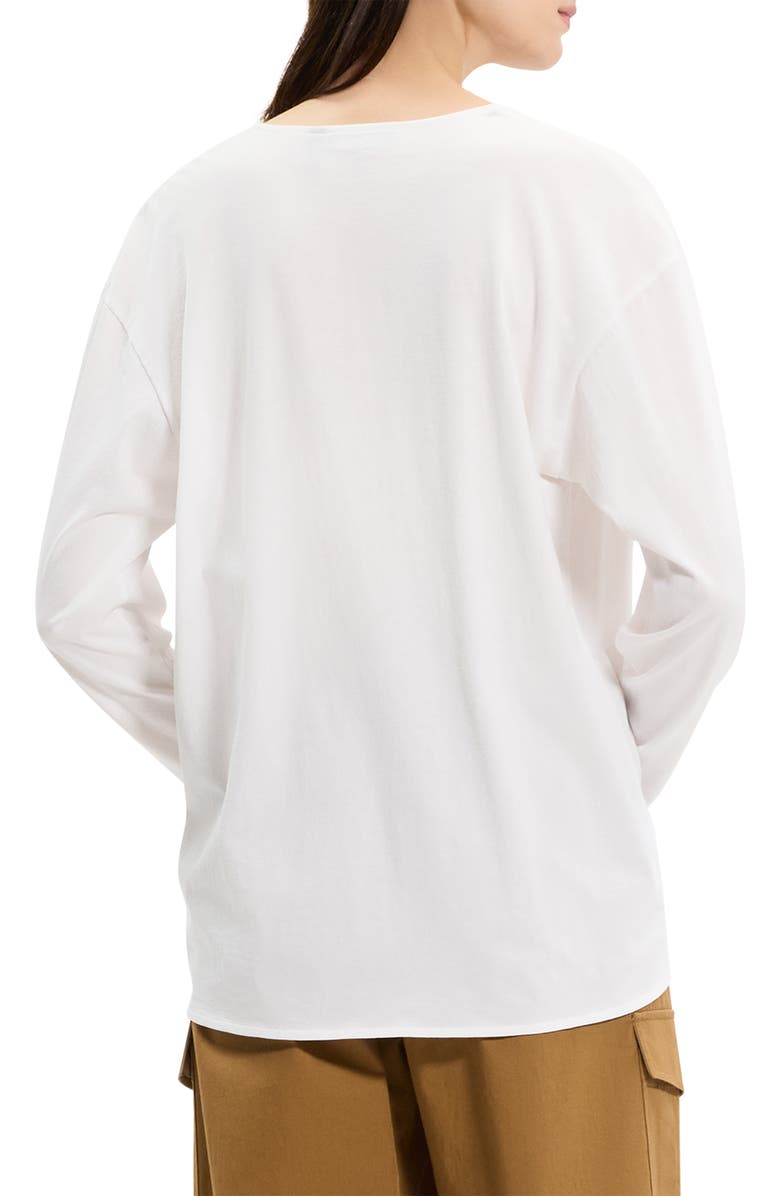 Theory Relaxed Twist Front Organic Pima Cotton Top, Alternate, color, 