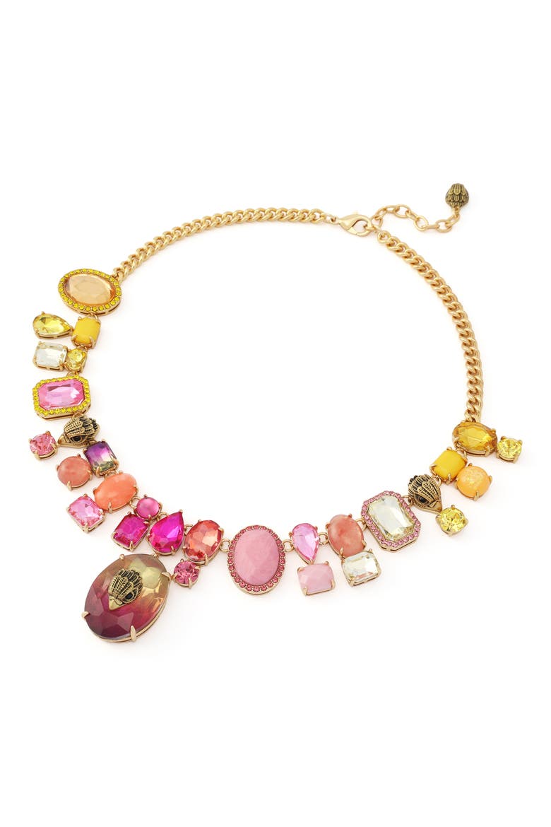 Gemstone Statement Necklace, Alternate, color, MULTI