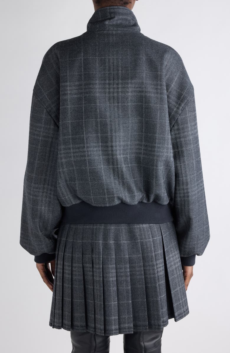 Balenciaga Reversible Wool Blouson Jacket, Alternate, color, Grey