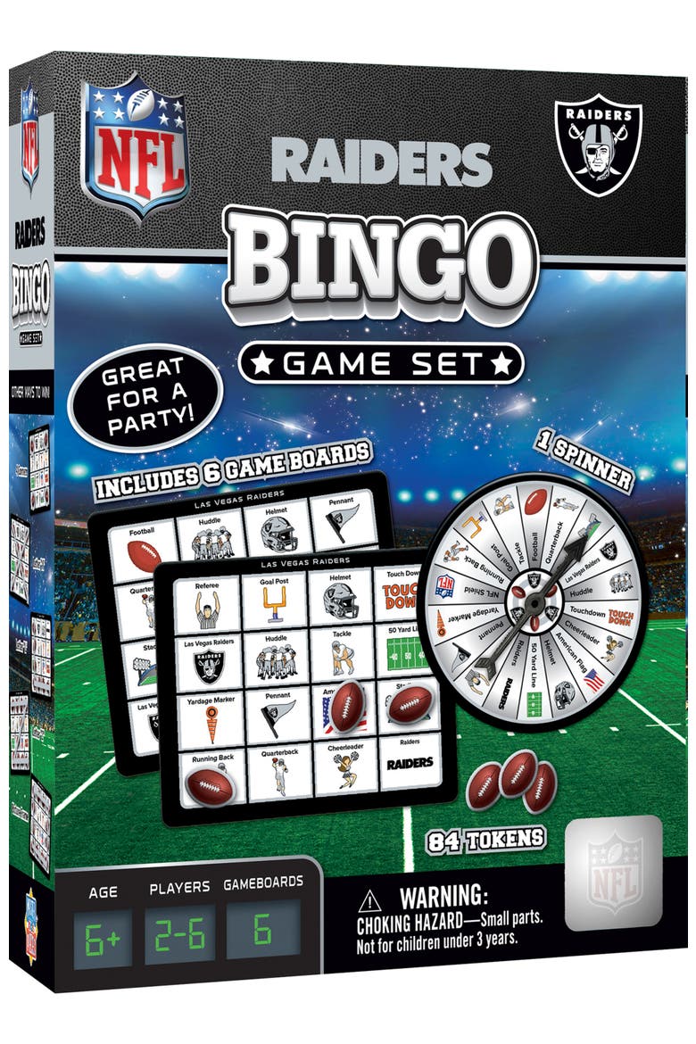 Las Vegas Raiders NFL Bingo Game, Main, color, Multicolor