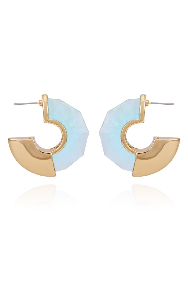 Vince Camuto Clearly Disco Hoop Earrings, Main, color,