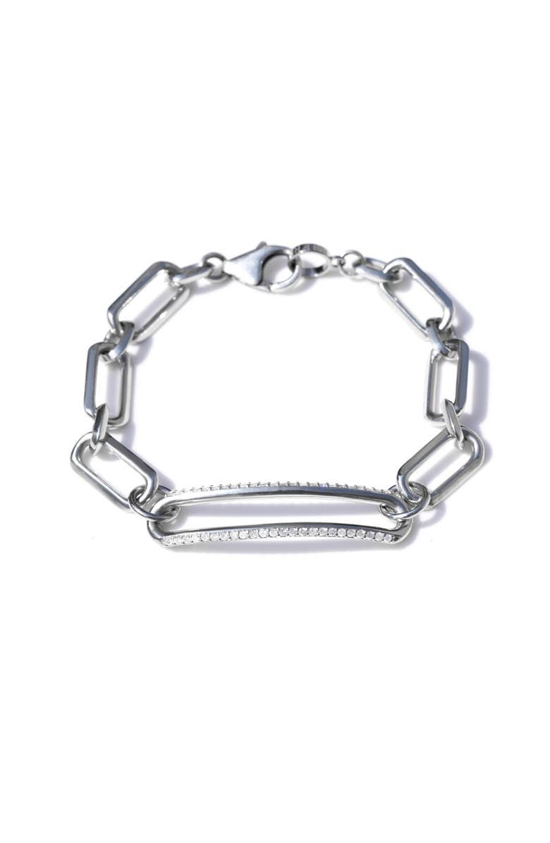 Sheryl Lowe Open ID on Gwyneth Chain Bracelet, Alternate, color, Sterling Silver