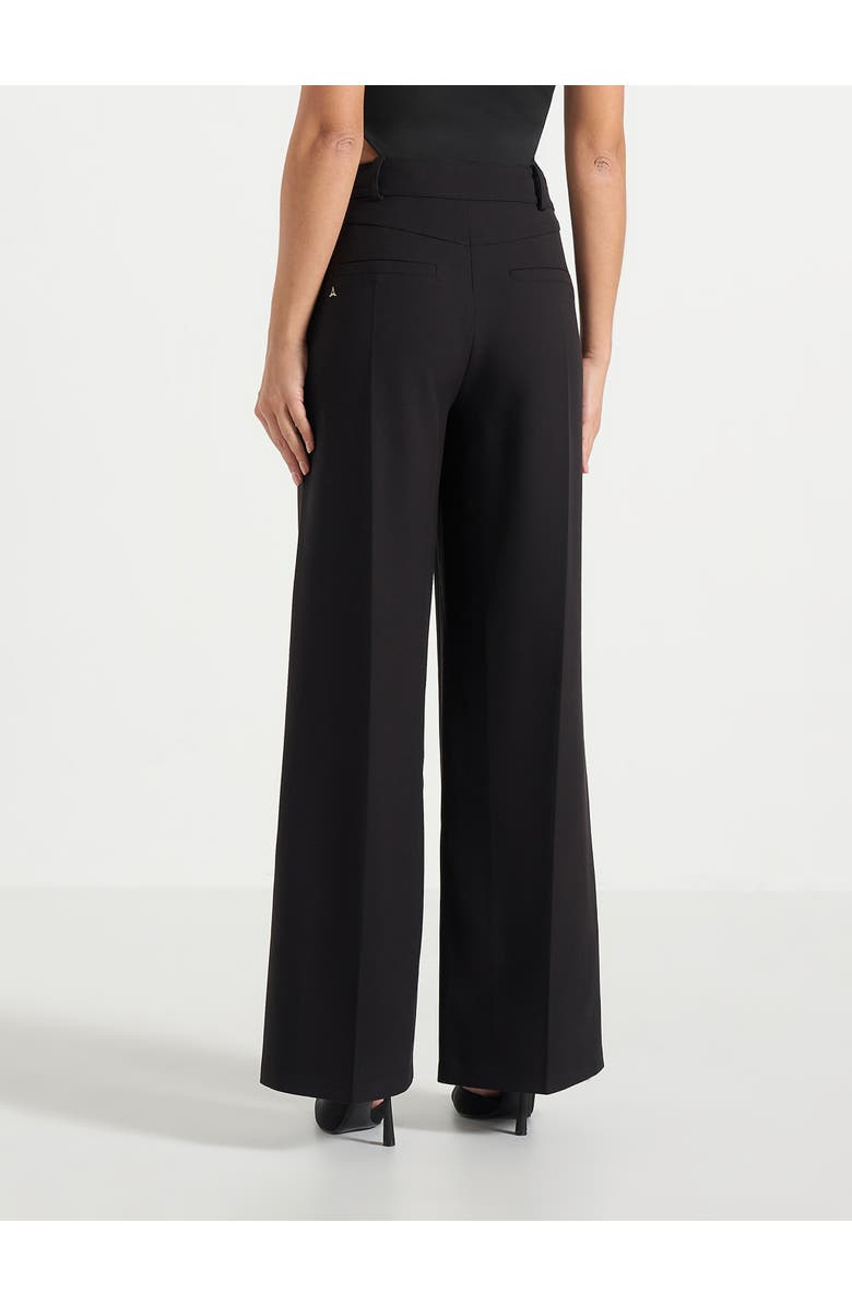 Manière De Voir Beryl Wrap Front Tailored Trousers With Hardware Detail, Alternate, color, Black