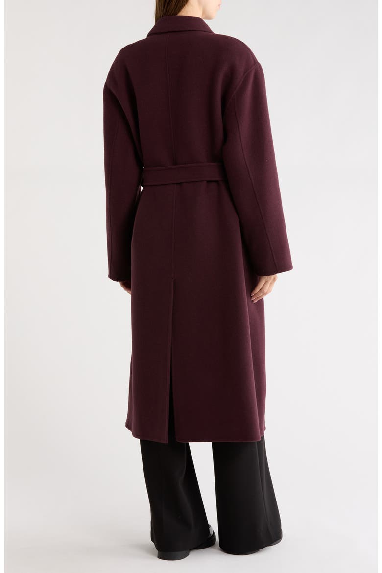 Long Wool & Cashmere Trench Coat, Alternate, color, BURGUNDY