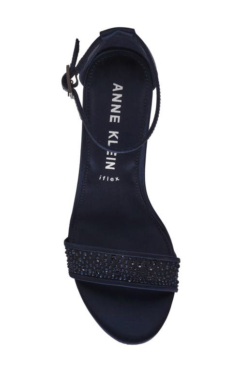 Anne Klein Kourtney Ankle Strap Sandal In Blue