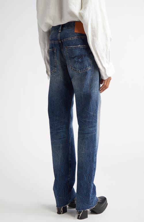 Shop R13 Raw Hem Boyfriend Jeans In Tyne Selvedge Blue