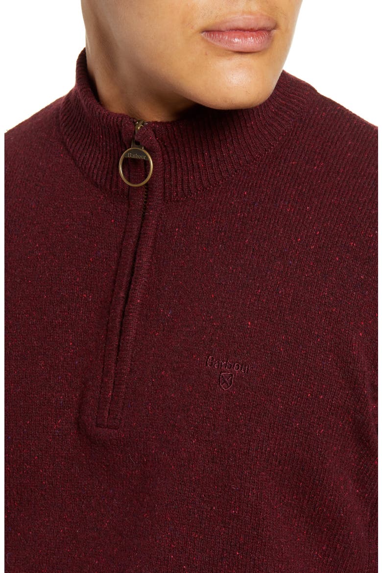 Tisbury Half Zip Pullover Sweater, Alternate, color, RUBY
