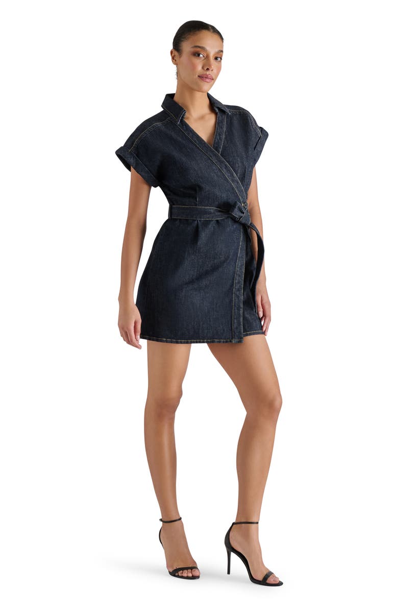 Steve Madden Odie Denim Minidress, Alternate, color, Stockholm Wash
