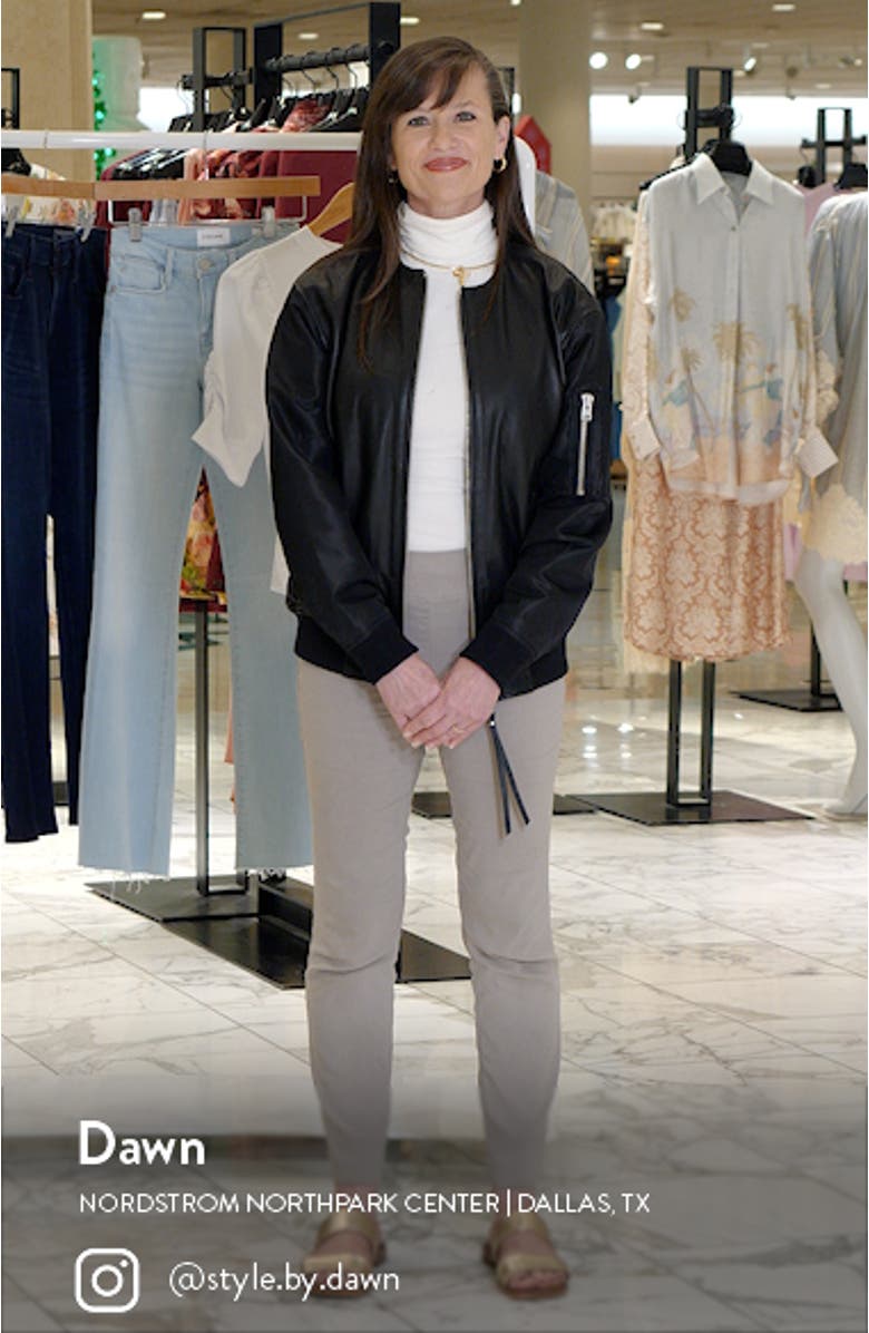 Zene Leather & Nylon Bomber Jacket, sales video thumbnail