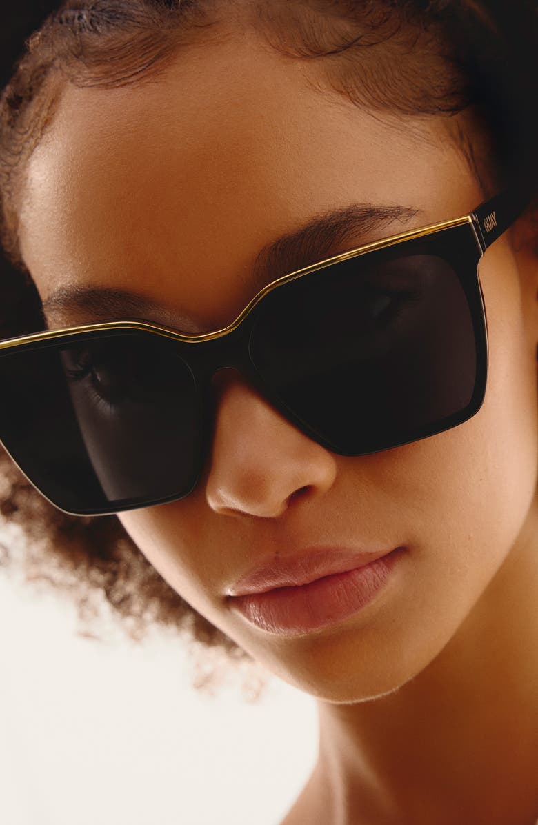 QUAY Level Up 60mm Square Sunglasses, Alternate, color, Black Gold/ Smoke