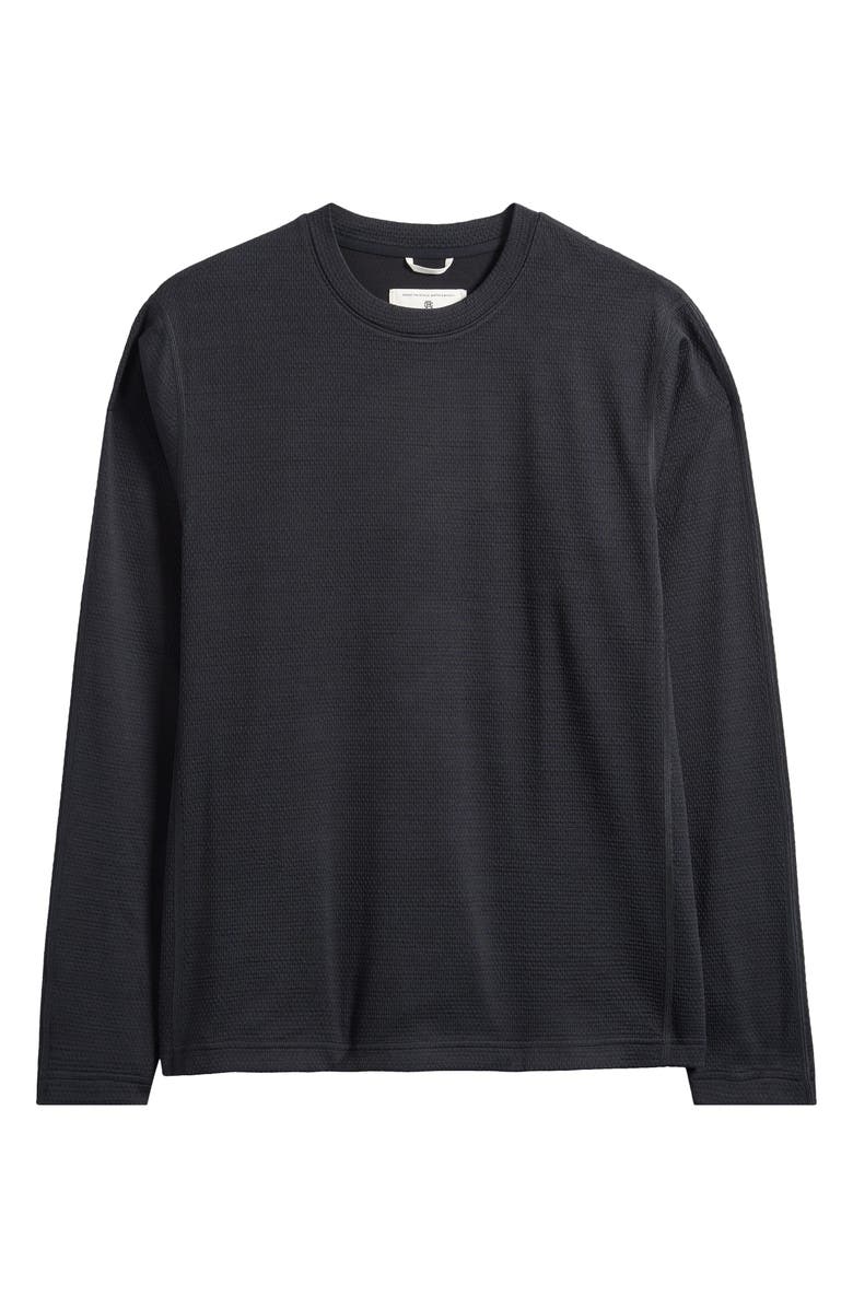 Reigning Champ Solotex<sup>®</sup> Mesh Tiebreak Performance Long Sleeve T-Shirt, Alternate, color, Heather Black