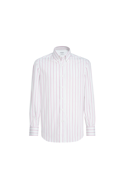 Striped poplin shirt