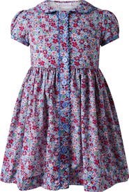 Rachel Riley English Garden Button-Front Dress