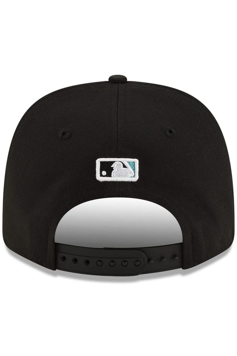 Men's New Era  Black Florida Marlins  Player Replica 9SEVENTY Adjustable Hat, Alternate, color, Black