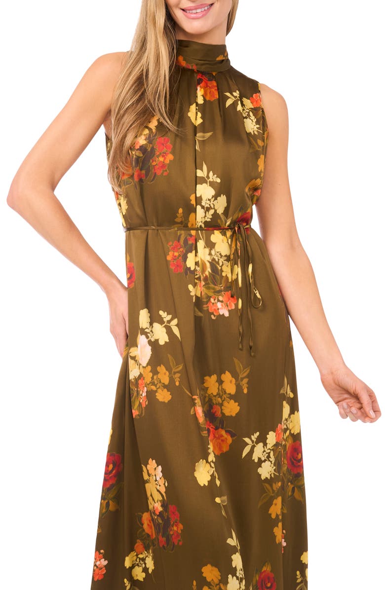 Ted Baker Amber Bow Sleeveless Maxi Dress, Alternate, color, Nutria