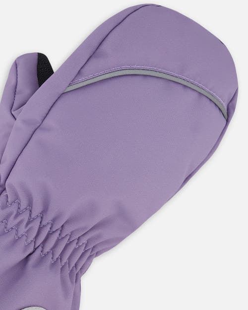 Deux Par Deux Girl Winter Mittens Play In Purple