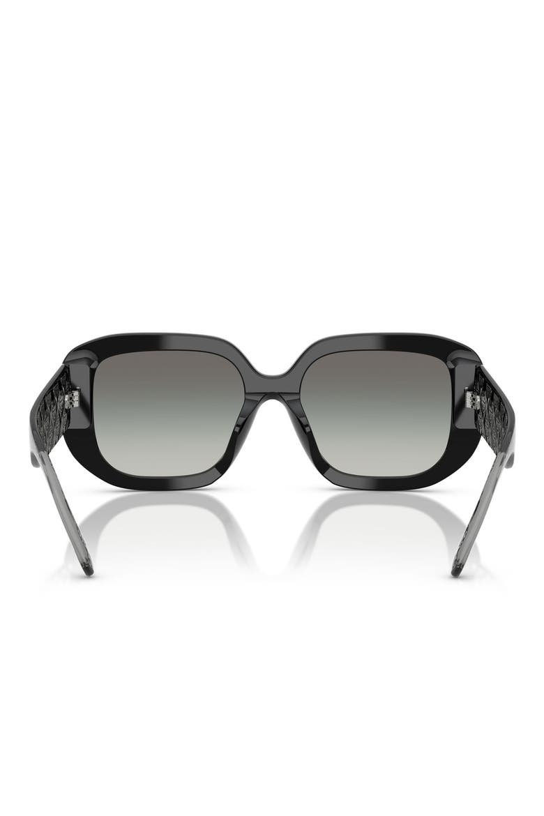 54mm Irregular Sunglasses, Alternate, color, BLACK / GREY