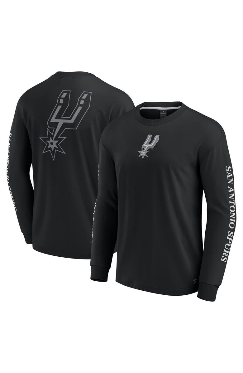 FANATICS Men's Fanatics Black San Antonio Spurs Elements Strive Long Sleeve T-Shirt, Main, color, Black