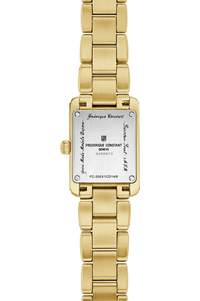 FC Classics Carrée Rectangular Diamond Bracelet Watch, 23mm x 21mm, Alternate, color, GOLD-TONE