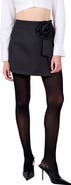 Endless Rose Rosette Faux Wrap Miniskirt