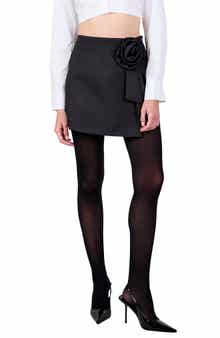 Endless Rose Rosette Faux Wrap Miniskirt