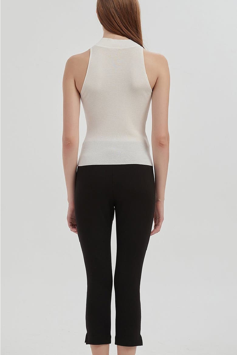 May Halterneck Wool And Silk Knit Tank, Alternate, color, Cream