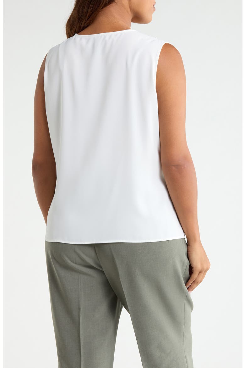 Ruffle Detail Sleeveless Top, Alternate, color, VANILLA ICE
