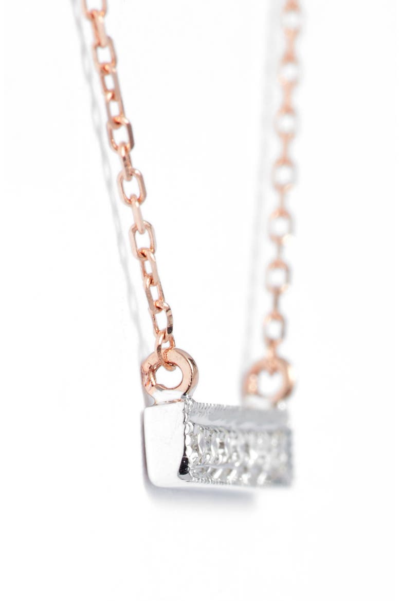 'Sylvie Rose' Diamond Bar Pendant Necklace, Alternate, color, ROSE GOLD